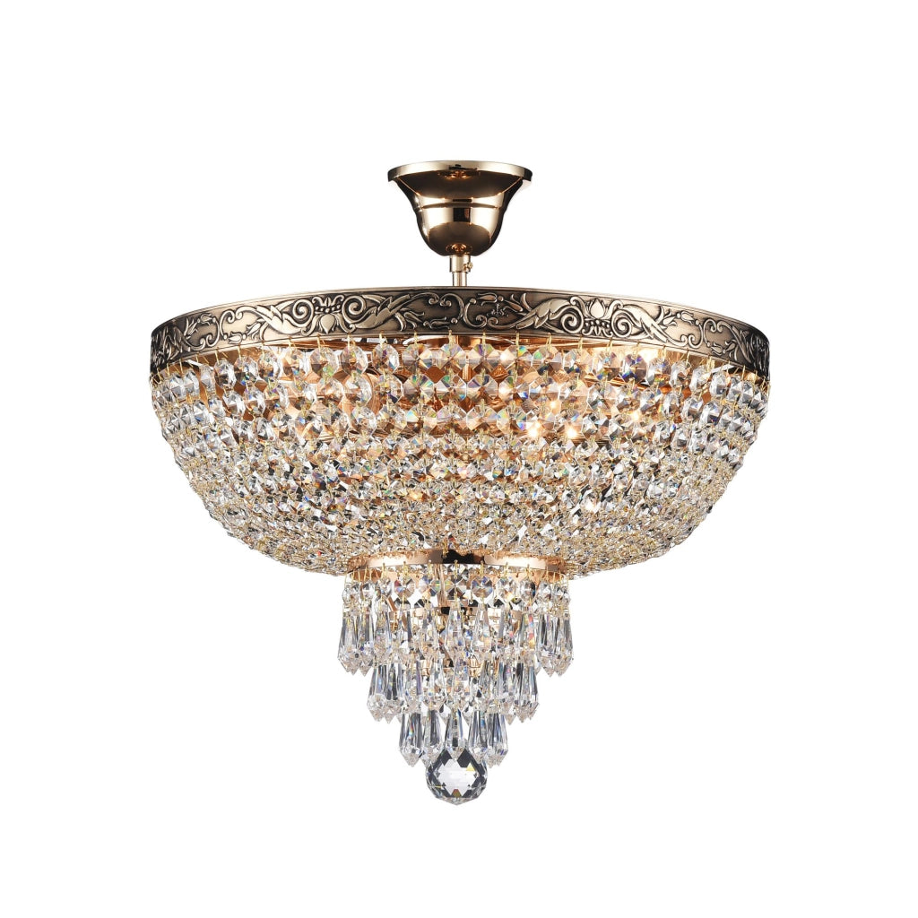 Maytoni Plafoniera contemporanea Palace 5 luci E27 oro antico metallo cristallo