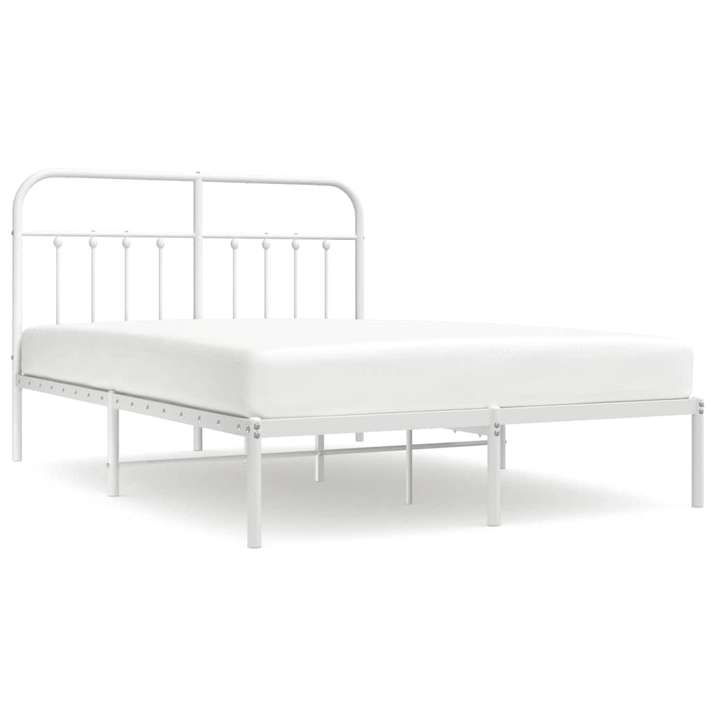 Giroletto con Testiera Metallo Bianco 140x190 cmcod mxl 79224