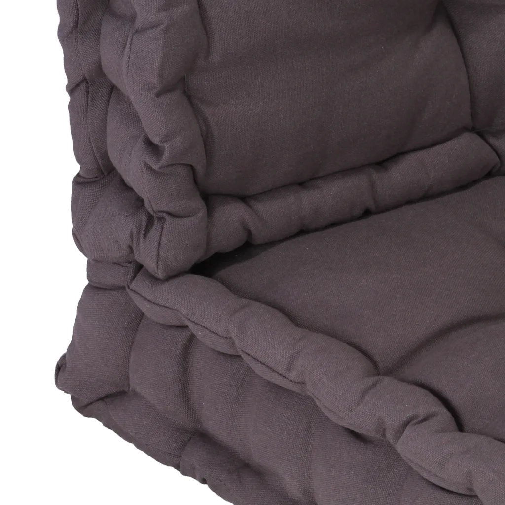 Cuscini per Pallet e Pavimento 2 pz | Cuscini per sedie in Cotone Antracite
