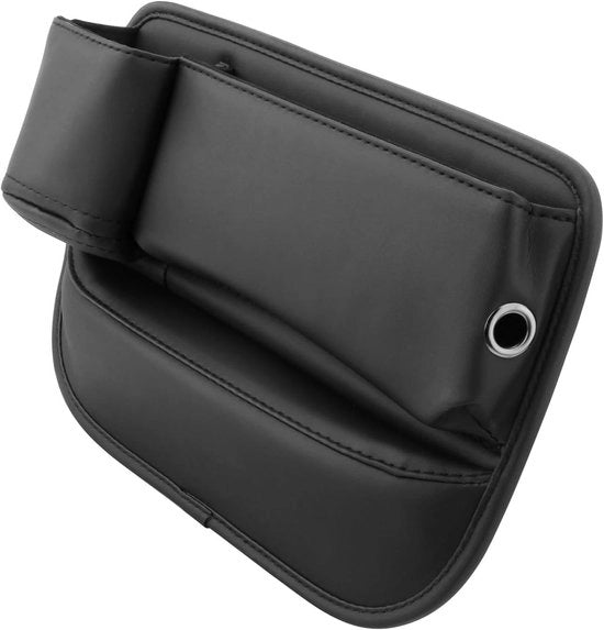 Cassetto di Stoccaggio per Sedile Auto - Organizzatore del Pannello di Controllo Centrale con Tasche in PU per Telefono, Chiavi, Carte di Credito e Portafoglio
