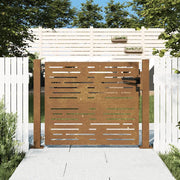 Cancello da giardino 100x75 cm in acciaio Corten design quadrato 153250