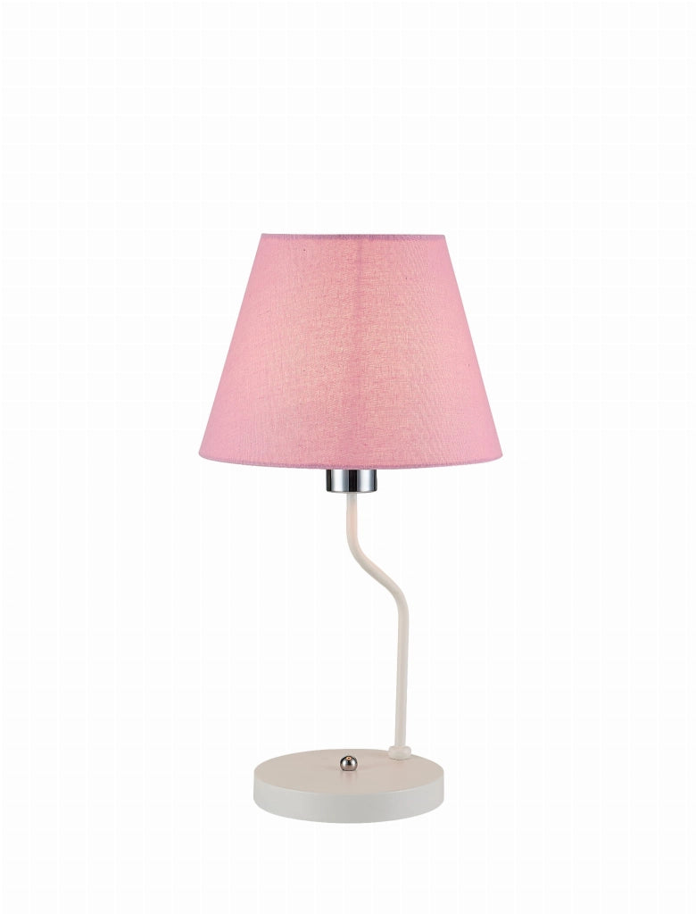 Lampada da tavolo Candellux York bianco/rosa E14 44cm
