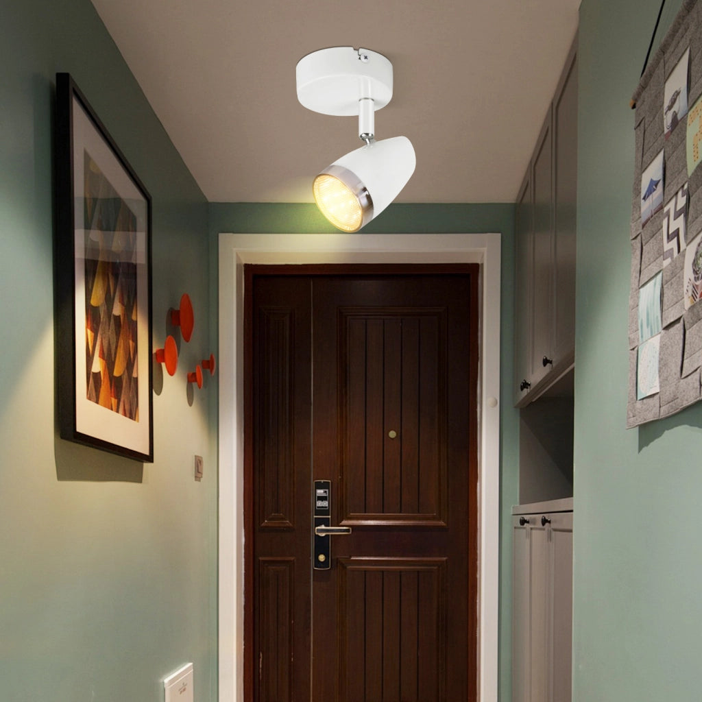 ZMH Faretto da soffitto 1 fiamma 4W orientabile a 350° Lampada da soffitto Soggiorno