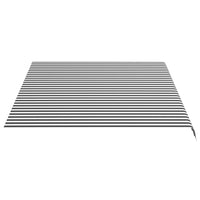 Tessuto di Ricambio per Tenda da Sole Antracite e Bianco 4x3 m 311987