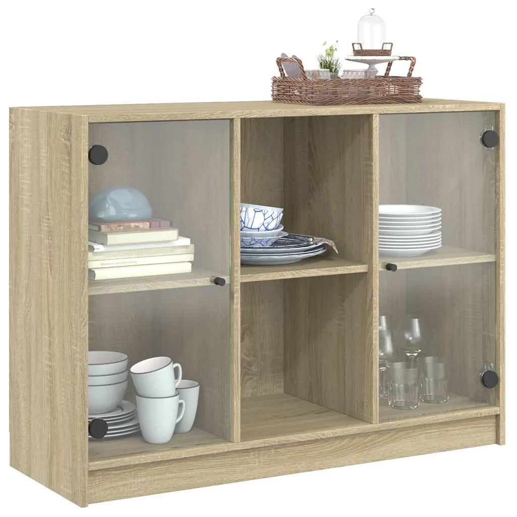 Credenza Rovere Sonoma 102x37x75,5 cm in Legno Multistrato 3295873