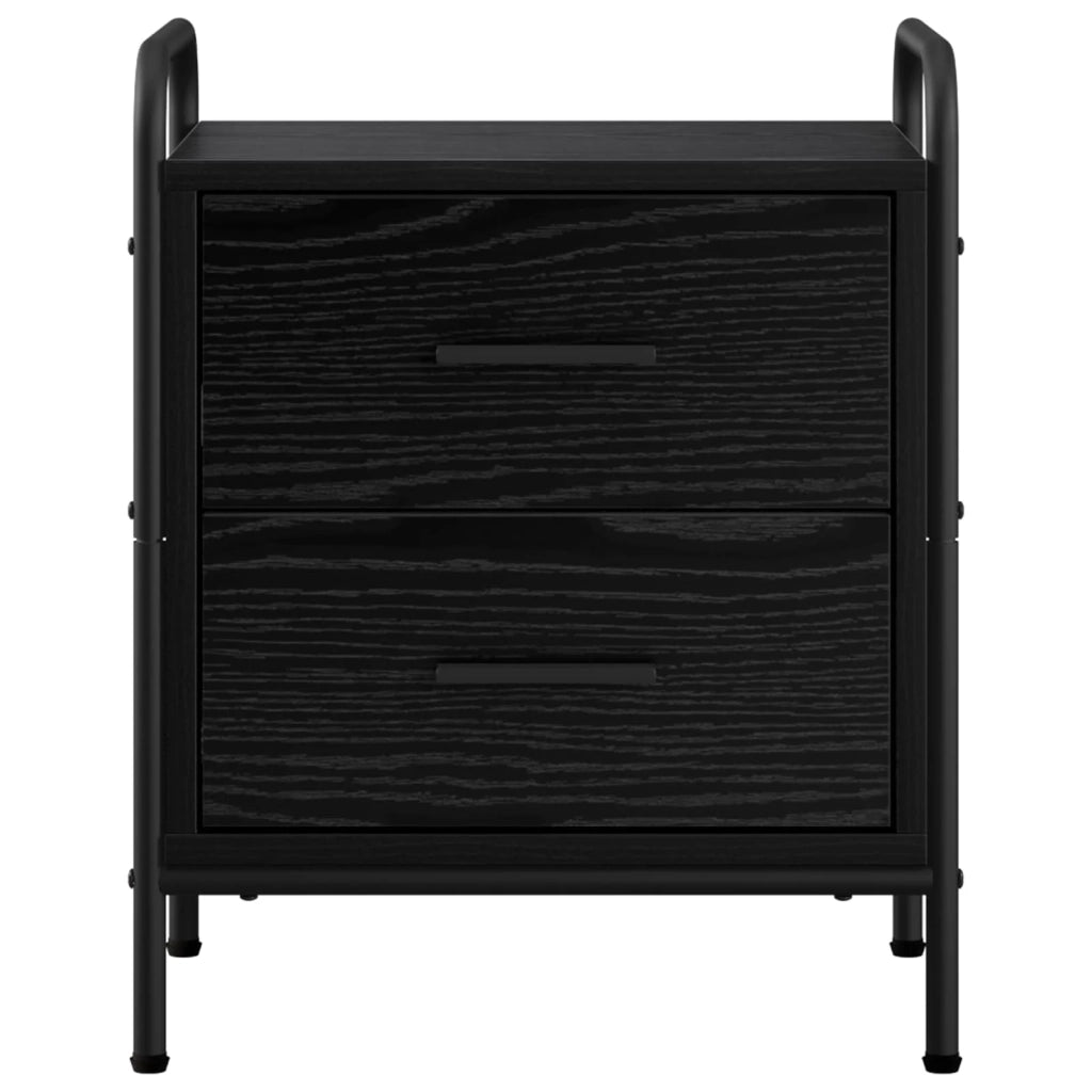 Armadio da Notte Rovere Nero 40 x 30 x 50 cm 8013482