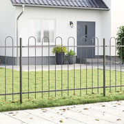 Recinzione per Giardino BOXTEL 8 pz 13,6 x 1 m Grigio 3334155