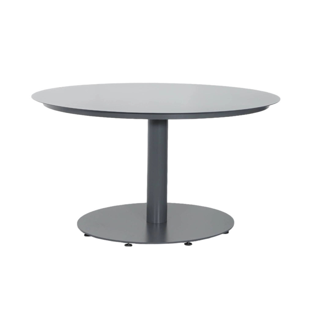 Set tavolo da giardino rotondo in alluminio con 6 sedie, antracite