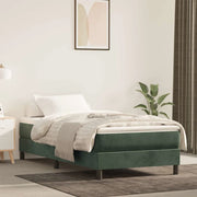 Materasso a Molle Insacchettate Rigidità Media Verde Scuro 90x220x20 cm in Velluto 4016603