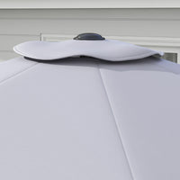 Telo per Ombrellone da Ø295 cm 8 Stecche Palo Centrale o Laterale Resistente all'Acqua Grigio