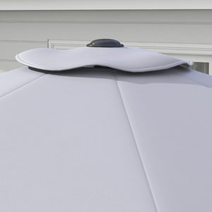 Telo per Ombrellone da Ø295 cm 8 Stecche Palo Centrale o Laterale Resistente all'Acqua Grigio