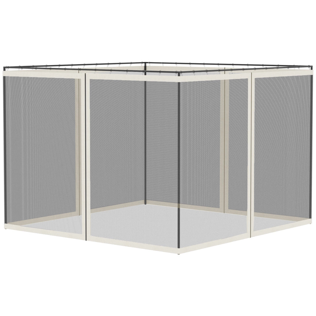 Moustiquaire per Gazebo Giardino ¨C zephmum ¨C 3x4 m Grigio