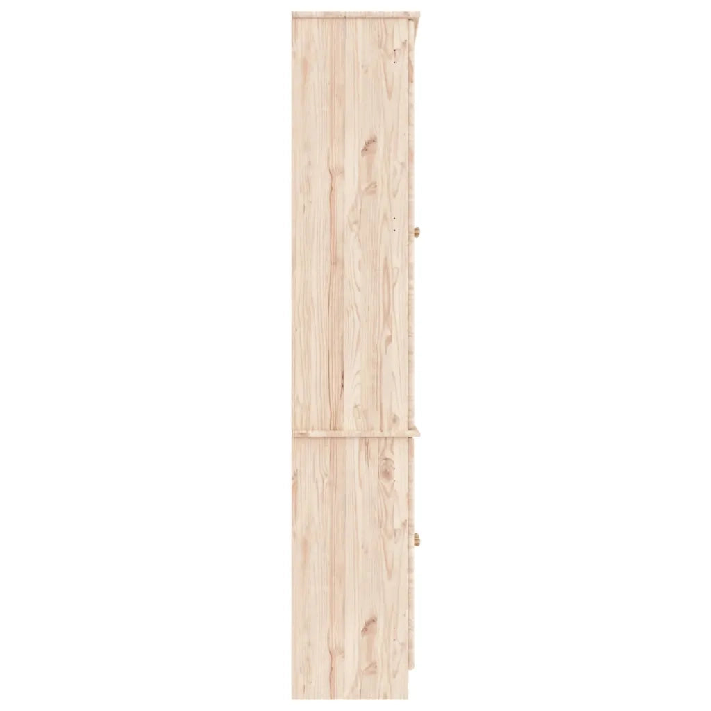 Vetrina ALTA 77x35x186,5 cm in Legno Massello di Pino CFW6489859