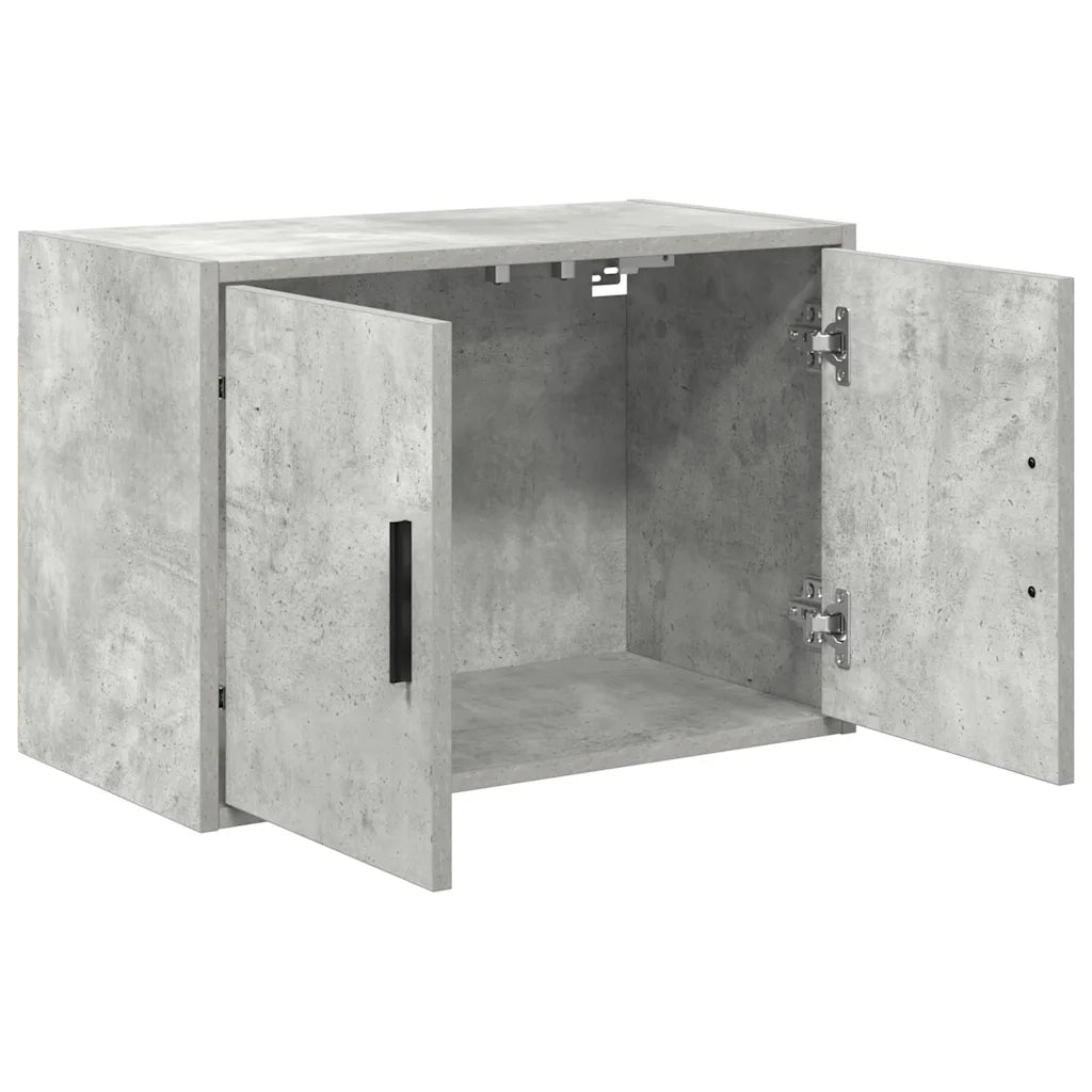 vidaXL Pensile per Garage Grigio Cemento in Legno Multistrato