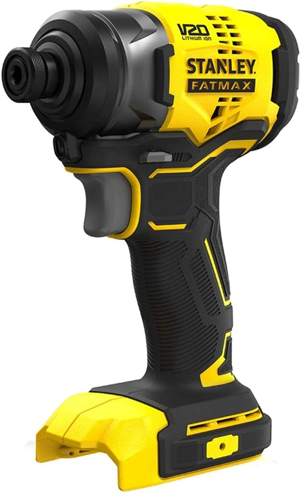 STANLEY FatMax Kit SVK20424A (Trapano Avvitatore SFMCD720 + Tassellatore SFMCH900 + Avvitatore a Impulsi SFMCF810 + Smerigliatrice SFMCG400 + 2 Batterie 4,0 Ah + Caricabetterie + Borsa M)