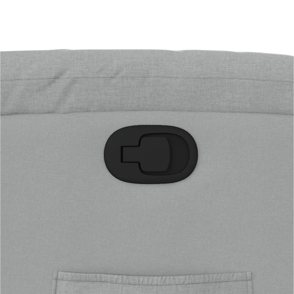 Poltrona | Sedia Relax reclinabile in tessuto grigio chiaro