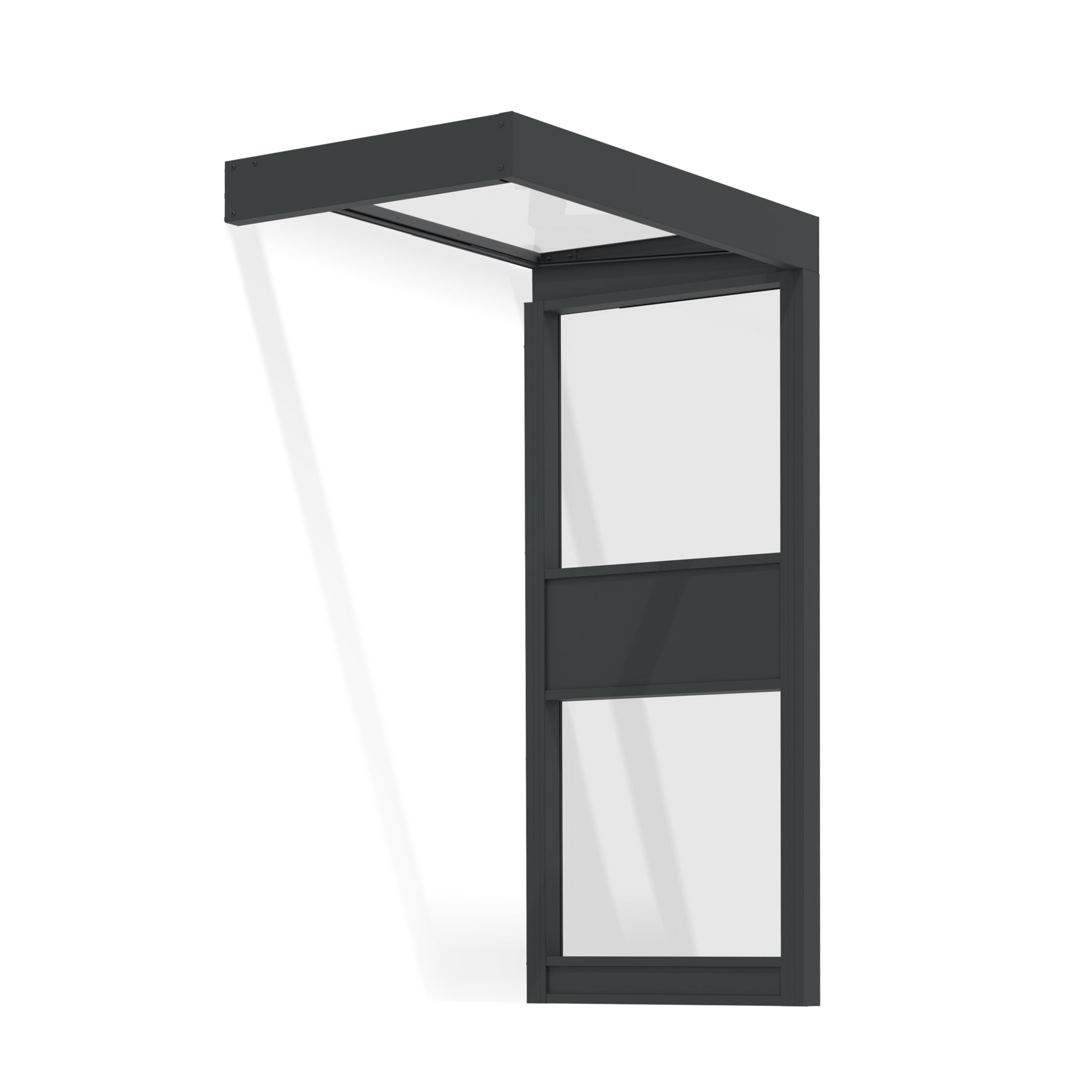 Canopia Sophia Pensilina Da Esterno 160X95 cm + Parete laterale
 Grigio / Trasparente