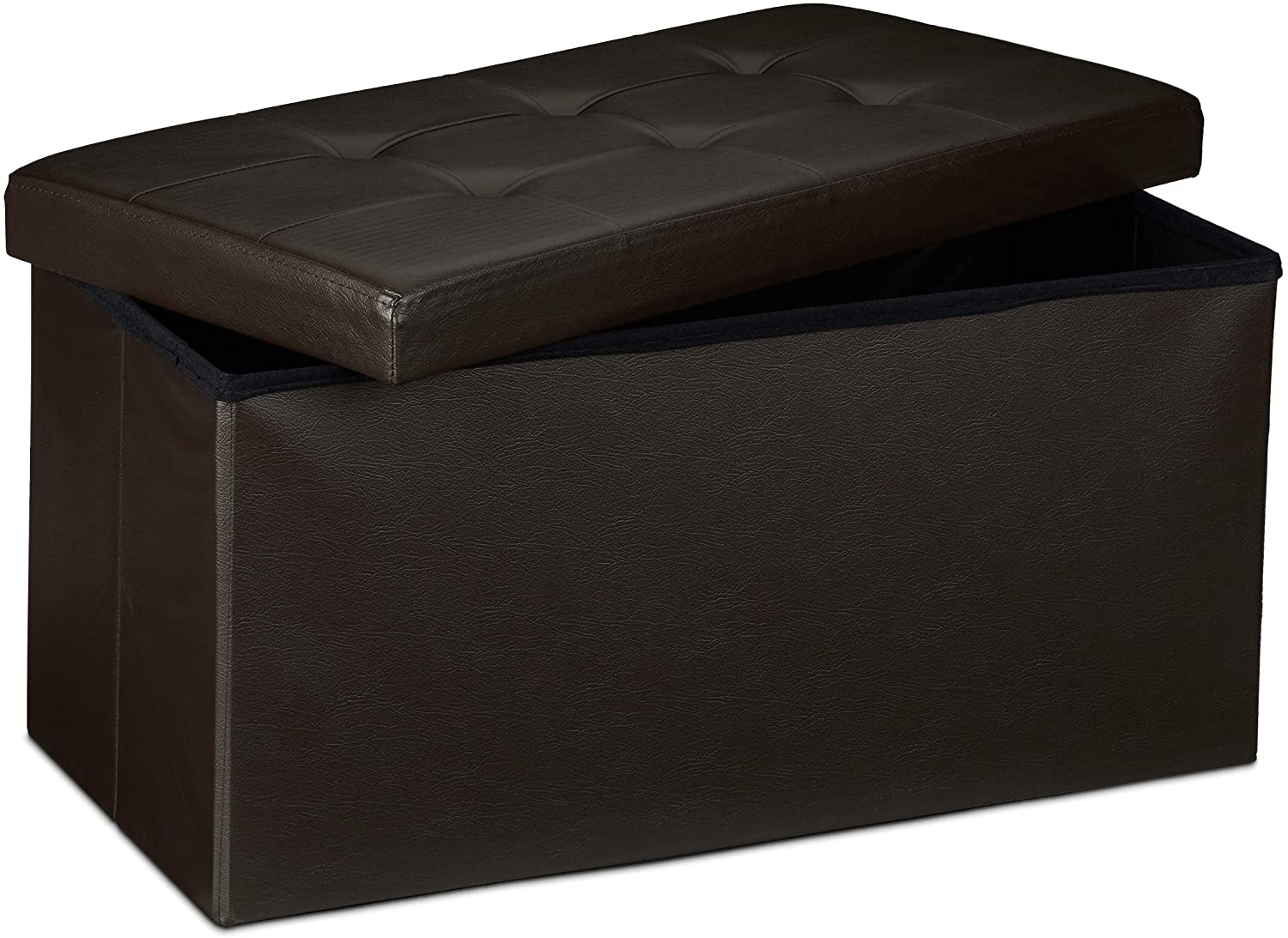 Sgabello pieghevole sintetico pouf pieghevole 76 cm marrone 13_0002808