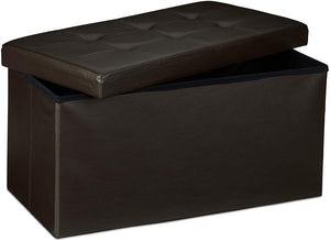 Sgabello pieghevole sintetico pouf pieghevole 76 cm marrone 13_0002808