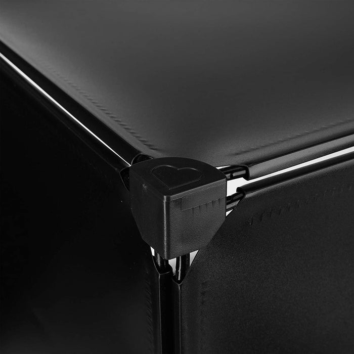 Scarpiera in plastica sistema con 6 ripiani per armadietti 24 paia nero 13_0000254_2