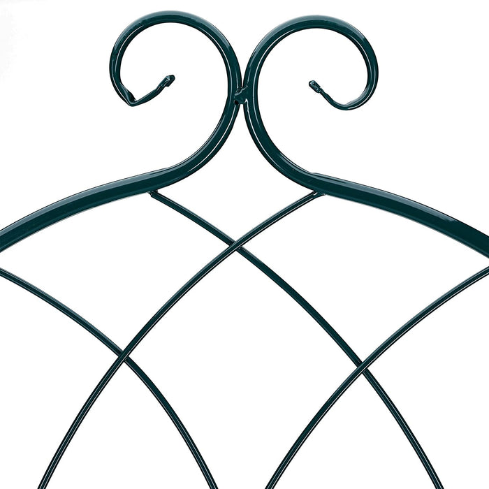 Recinzione a traliccio per piante rampicanti ad arco da giardino in ferro set da 2 verde 13_0002896_5