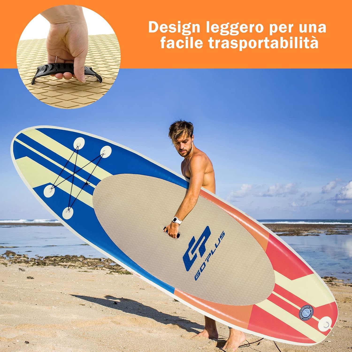 Tavola da SUP, Stand Up Paddle Board Gonfiabile, Surf Board Gonfiabile con Accessori Completo, Tavola da Surf Gonfiabile