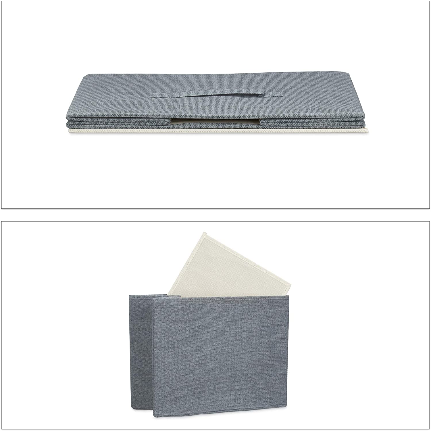 Mensola con cassetti in tessuto 76 cm grigio 13_0002581_2