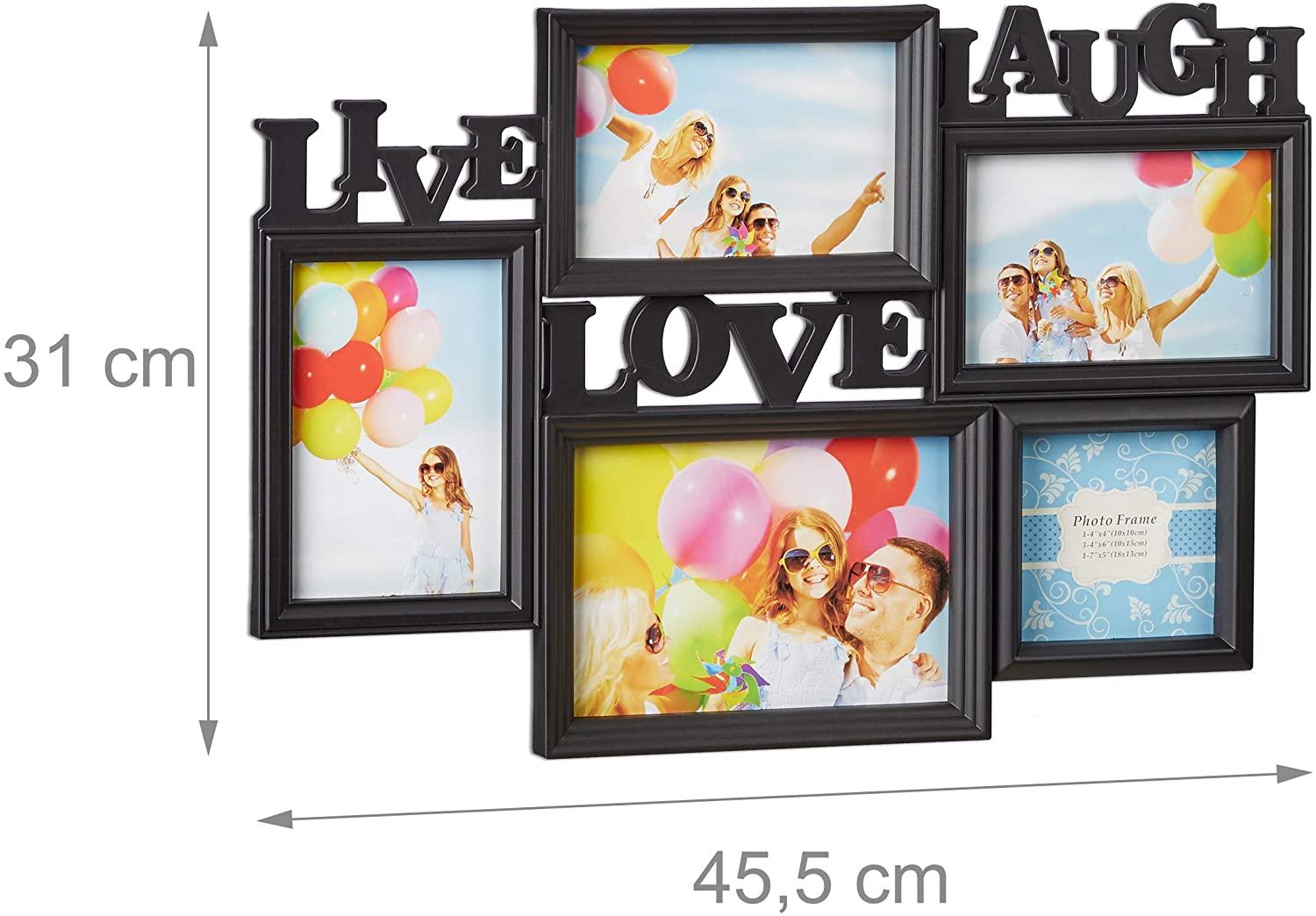 Jumble frame 5 foto gallery wall wall frame live love ridere nero 13_0000598