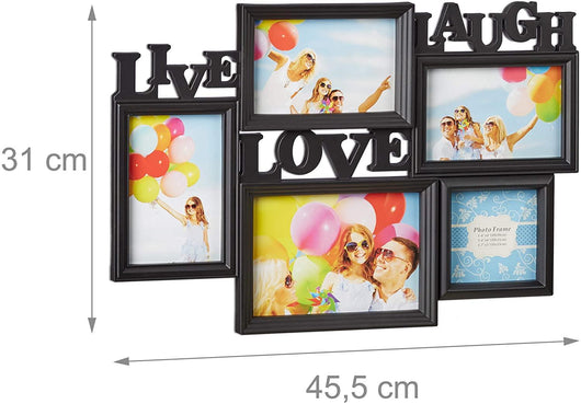 Jumble frame 5 foto gallery wall wall frame live love ridere nero 13_0000598