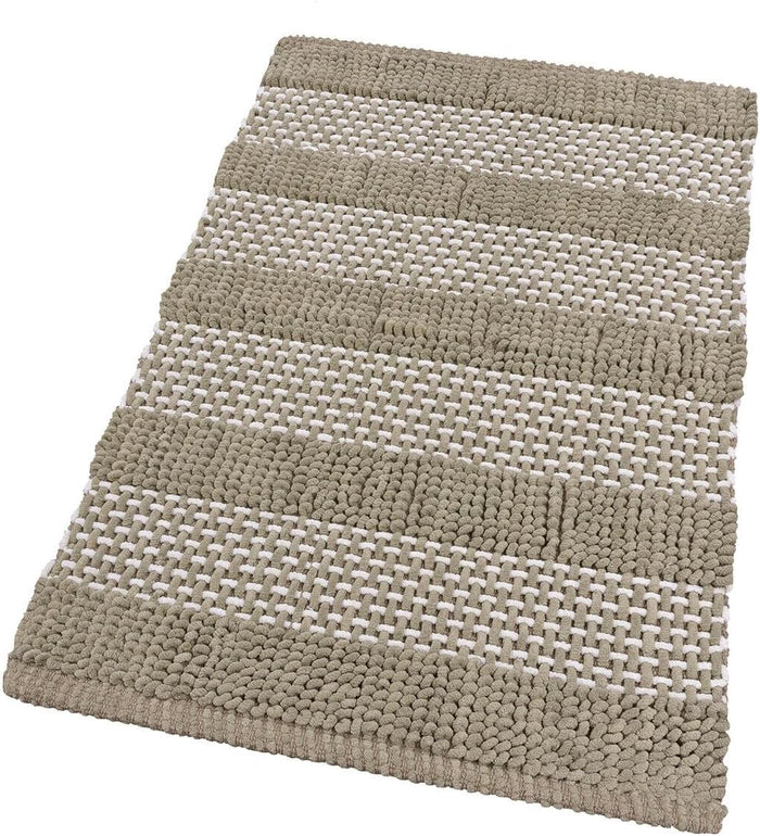 Tappeto Camera Scendiletto Bagno 60x120 Cm Cotone Intrecciato Morbido Assorbente Beige