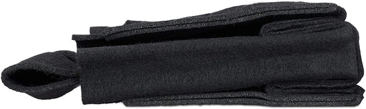 Cestino in feltro portagiornali riviste cestino portaoggetti pieghevole manici 2 scomparti nero 13_0001924_2