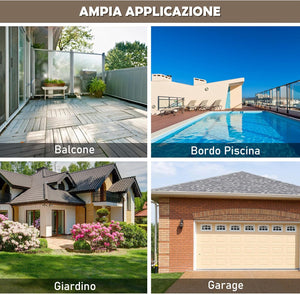 Baule Contenitore da 335 L, con Coperchio e 2 Ripiani, Contenitore da Giardino con Telaio in Acciaio, Baule Cassapanca per Attrezzi e Giocattoli, per Interno ed Esterno (Nero)