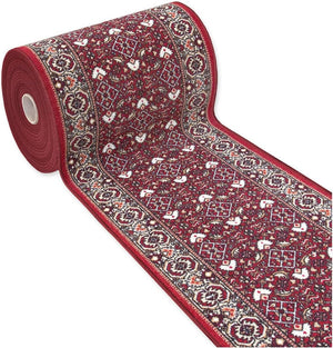 Passatoia Scala Bordata 67x800 cm Ingresso Corridoio Tappeto Cucina Gradini Bordeaux