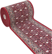 Passatoia Scala Bordata 67x1000 cm Ingresso Corridoio Tappeto Cucina Gradini Bordeaux