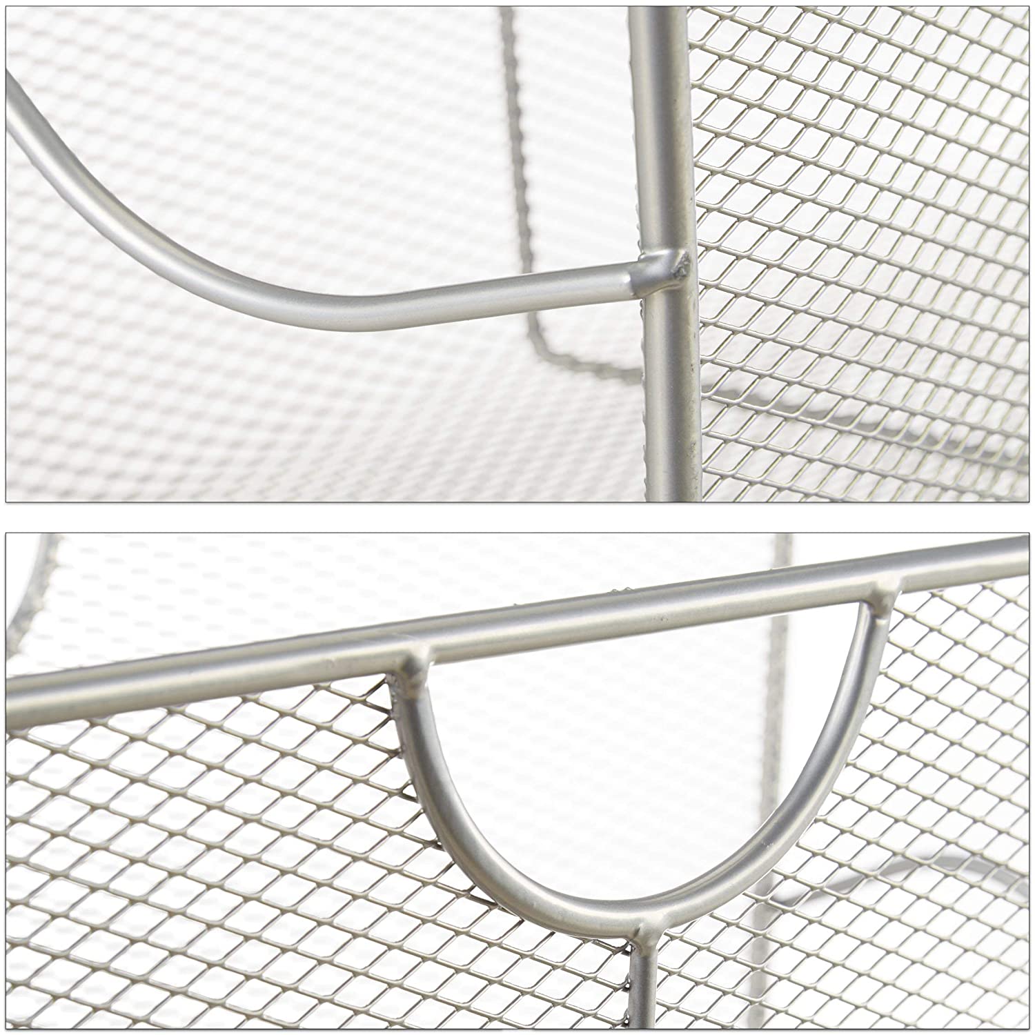 Portariviste in rete metallica Portariviste portariviste in rete intrecciata 39 cm grigio 13_0002229