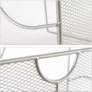 Portariviste in rete metallica Portariviste portariviste in rete intrecciata 39 cm grigio 13_0002229