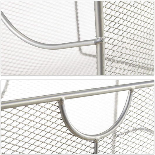 Portariviste in rete metallica Portariviste portariviste in rete intrecciata 39 cm grigio 13_0002229