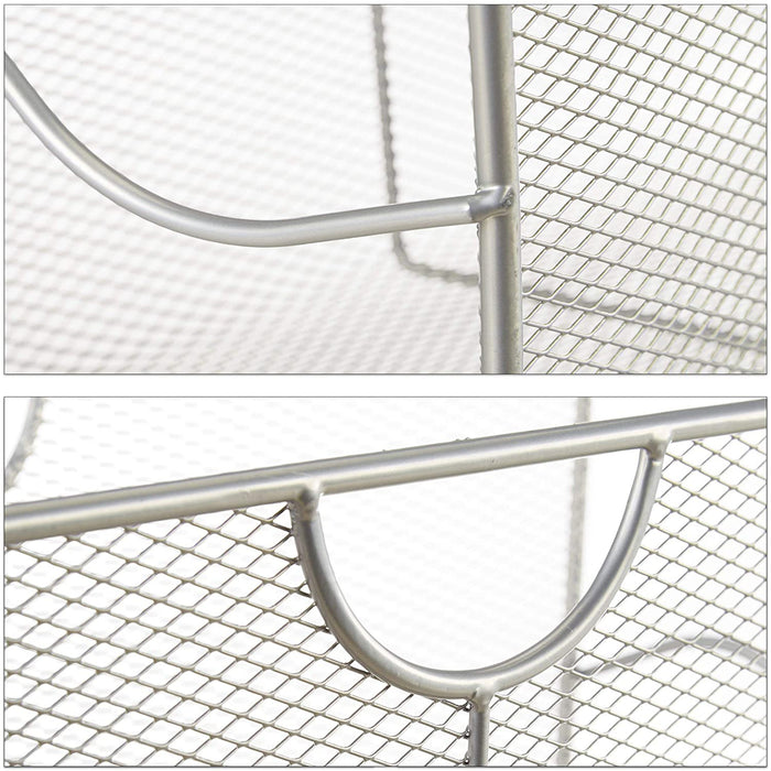 Portariviste in rete metallica Portariviste portariviste in rete intrecciata 39 cm grigio 13_0002229