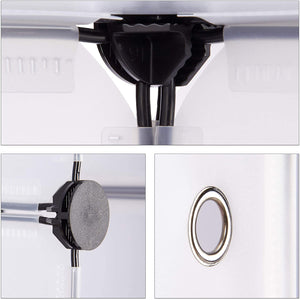 Ripiano portaoggetti 9 armadi con ante modulari in plastica Montaggio fai da te plug in libreria trasparente 13_0001190