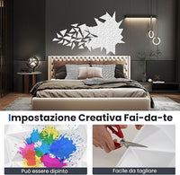 40 Pezzi 3D Pannelli Murali 50 x 50 cm, Pannello da Parete 3D Diamante, Decorazione Interna da Parete in PVC, 10 m², per Soggiorno Camera da Letto (10㎡,Bianco)