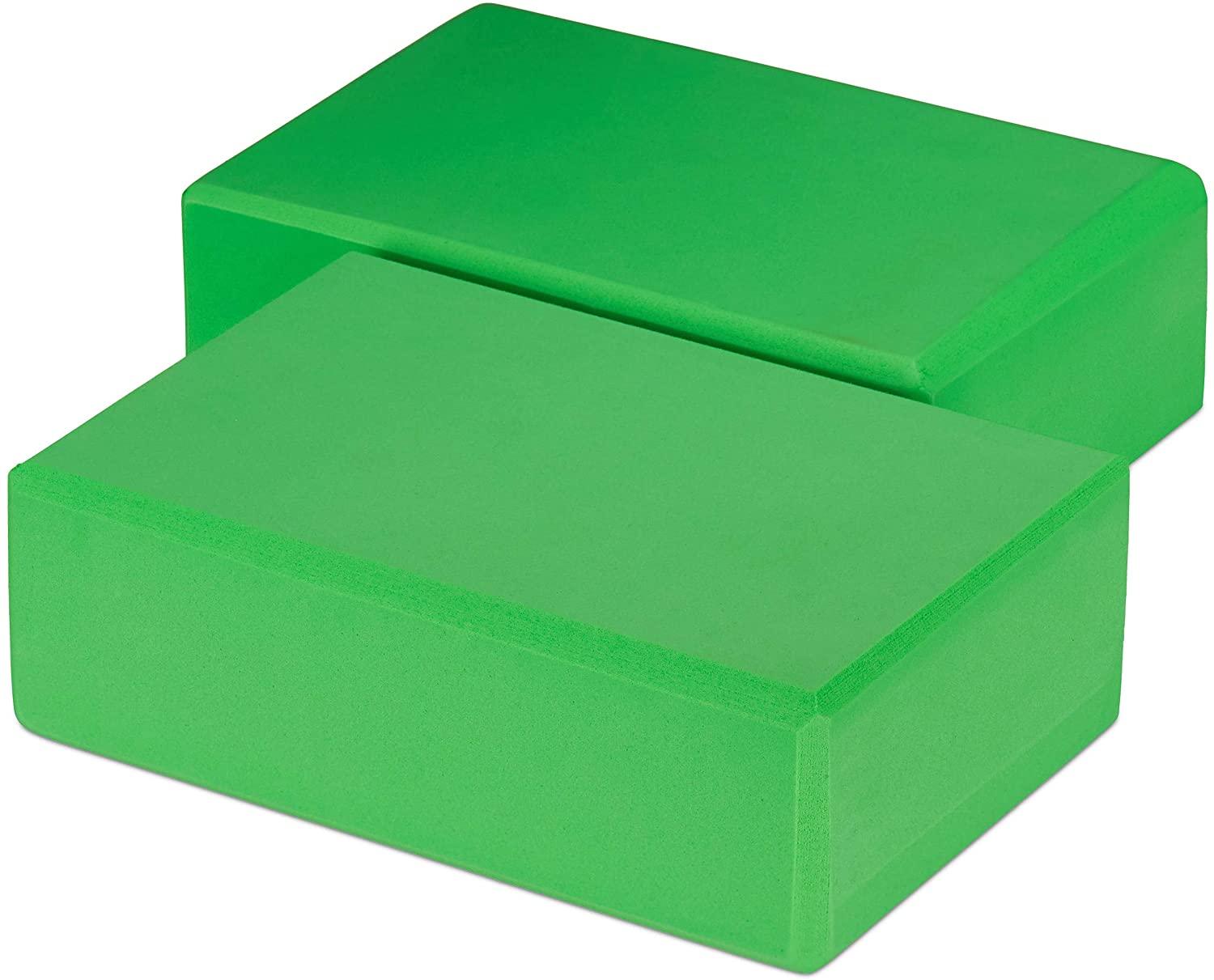 Blocco yoga mattone in schiuma rigida antiscivolo 23 x 15 cm verde 13_0002455_3