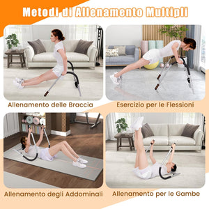 Allenatore Addominale Fitness Pieghevole, Allenatore Fitness AB con Supporto Imbottito per Testa/Collo, Assistente per Allenamento Sit Up, Esercitatore per Crunch