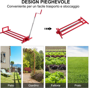 Sollevatore per Rasaerba Sollevamento per Trattore Tagliaerba, Carico Fino a 400 kg (Rosso)