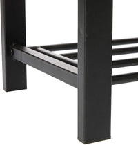 Panca portascarpe panca mobile sgabello sintetico 2 livelli marrone 13_0000360