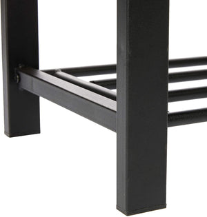 Panca portascarpe panca mobile sgabello sintetico 2 livelli marrone 13_0000360