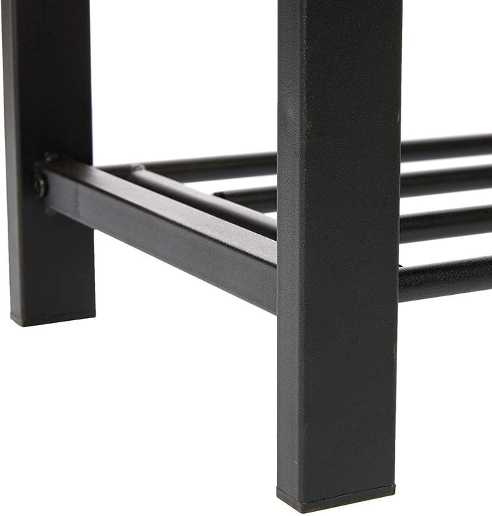 Panca portascarpe panca mobile sgabello sintetico 2 livelli marrone 13_0000360