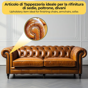 Bullette Tappezzeria 100pz | Chiodi Decorativi | Arredamento Restauro Mobili | Oro Vecchio