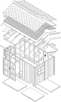 Casetta da giardino di qualit? premium 8,68 m² - H252x250x412 cm - Timbela M914A-CAVERN STEEL