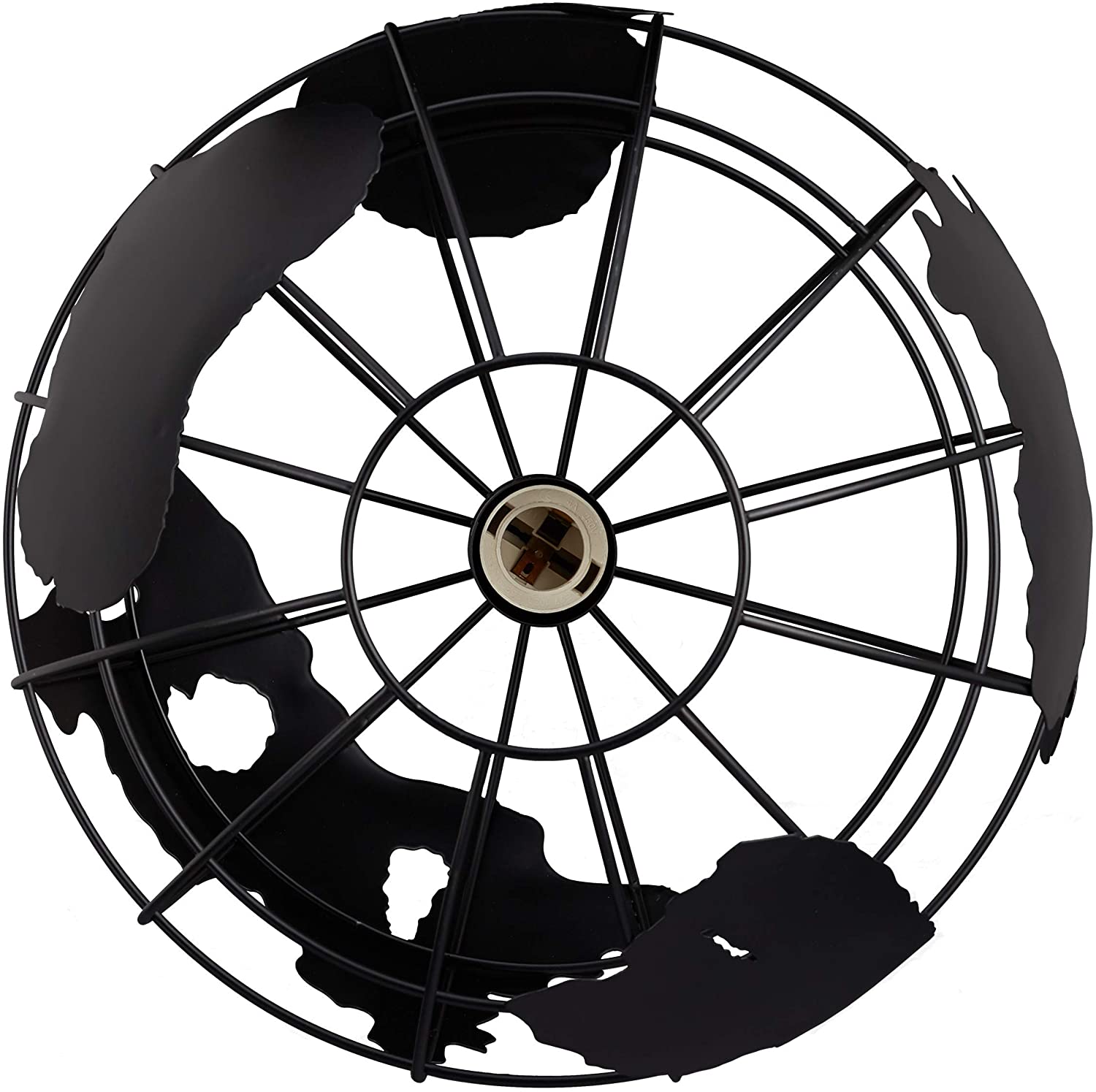 Lampada da parete lampada da terra decorazione di design con sospensione paralume sferico globo nero 13_0001352