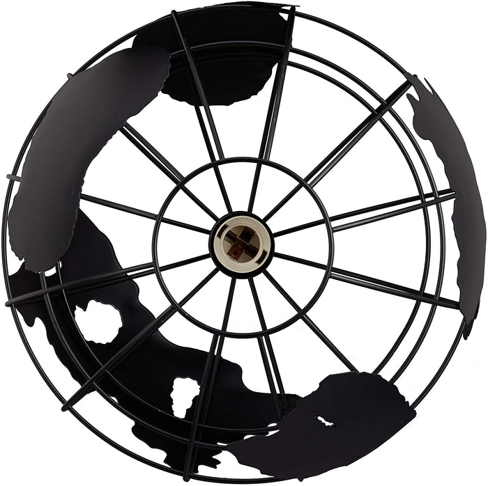 Lampada da parete lampada da terra decorazione di design con sospensione paralume sferico globo nero 13_0001352